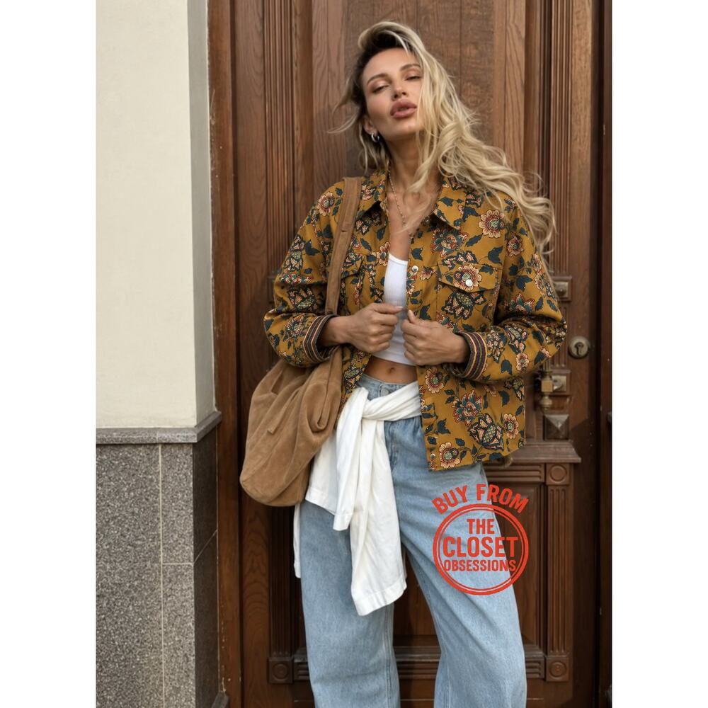 Zara Western Boho Floral Jacket NWT - Picture 3 of 16